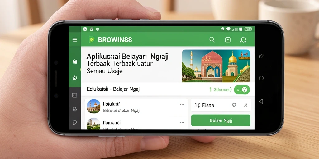Antarmuka BROWIN88 yang sederhana dan informatif untuk Belajar Ngaji.