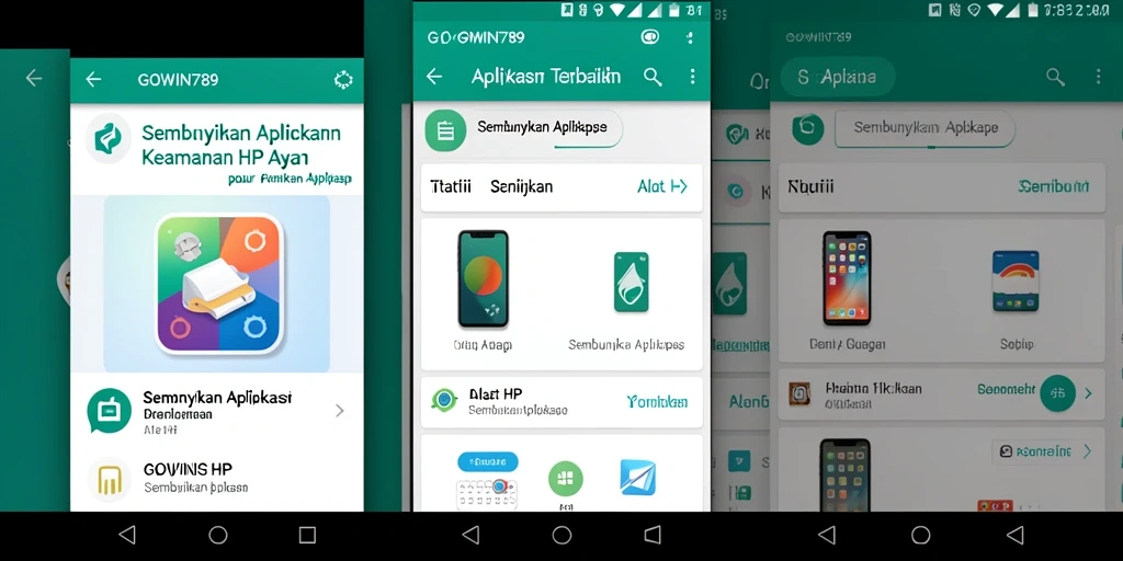 Antarmuka GOWIN789 yang mudah digunakan untuk menyembunyikan aplikasi.