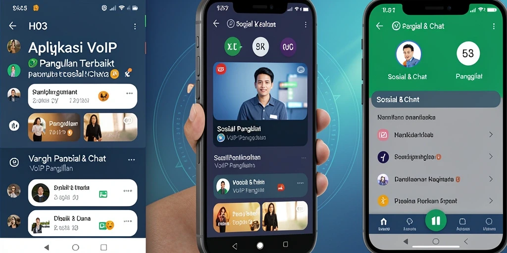 Antarmuka H03 yang sederhana dan fungsional untuk VoIP Panggilan.
