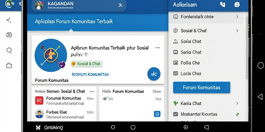 Tampilan KAGANDAN yang menampilkan forum komunitas yang aktif.