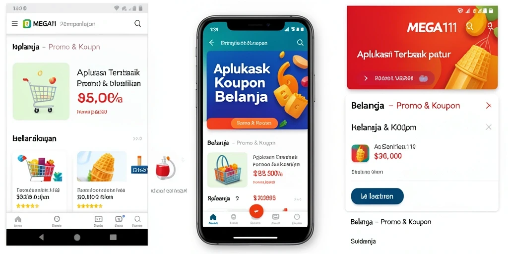 Antarmuka MEGA111 menampilkan berbagai kupon dan promo menarik.
