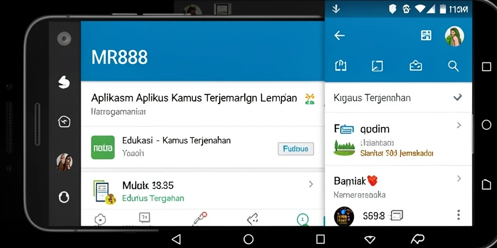 Tampilan antarmuka pengguna MR888 yang intuitif dan menarik.