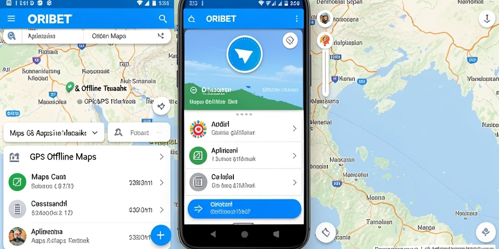 Antarmuka aplikasi ORIBET yang menampilkan peta offline dengan informasi terkini.