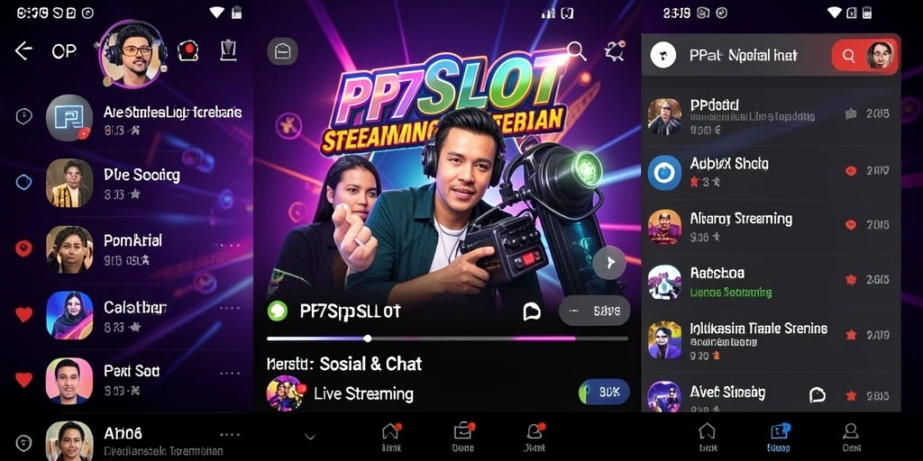 Screenshot PP7SLOT menampilkan antarmuka Live Streaming yang menarik.
