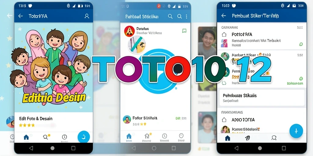 Antarmuka pengguna TOTO12 untuk pembuat stiker WA yang intuitif.