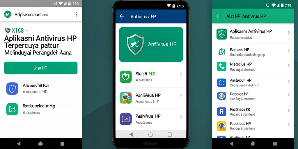 Tampilan sederhana dan mudah digunakan dari aplikasi X168 Antivirus HP.